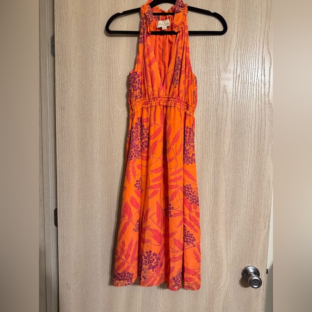 Flora Bea NYC Women’s XS Orange and Pink Floral Dress